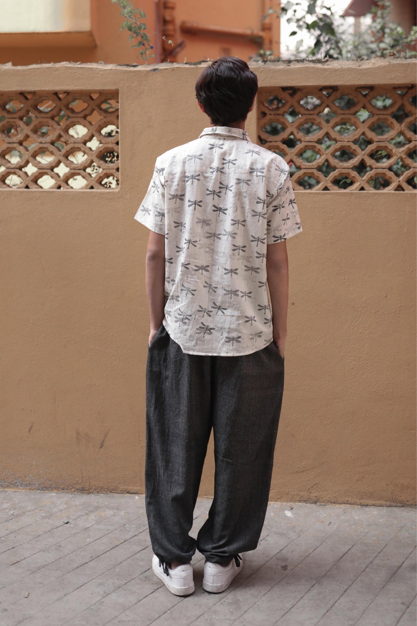 drawstring pants / charcoal