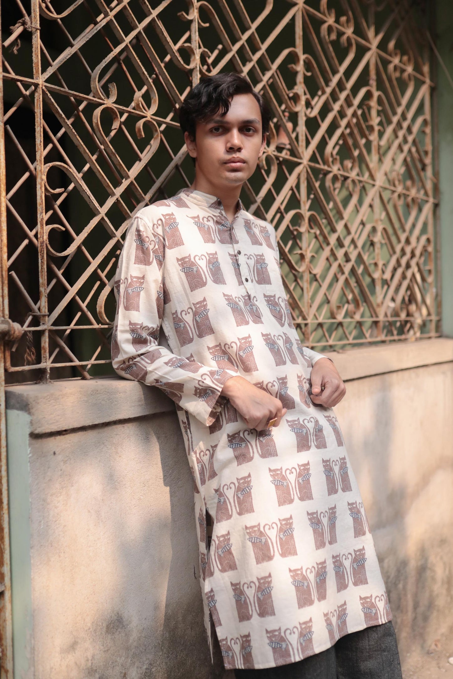 cat fish long kurta / full sleeve