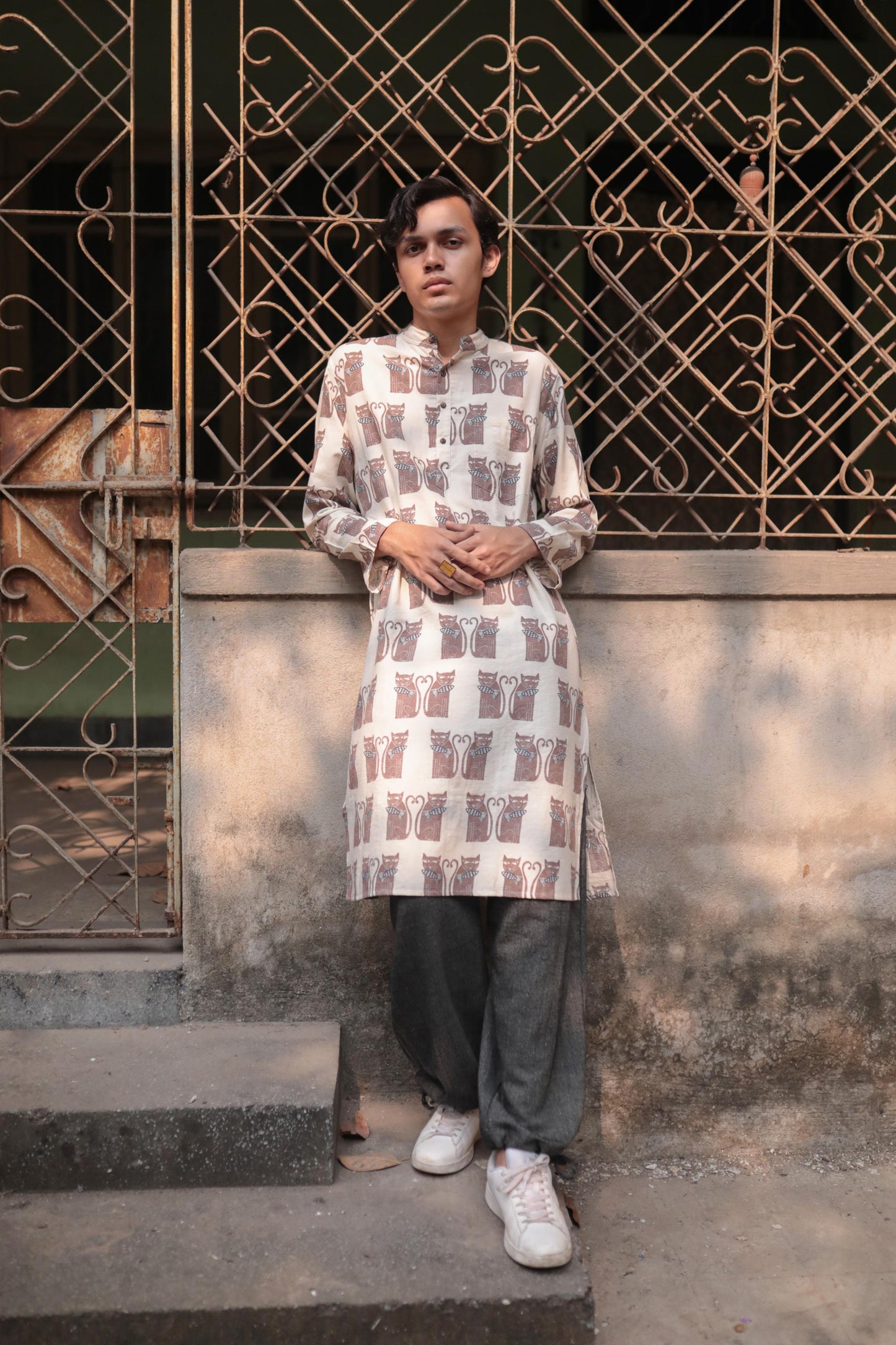 cat fish long kurta / full sleeve