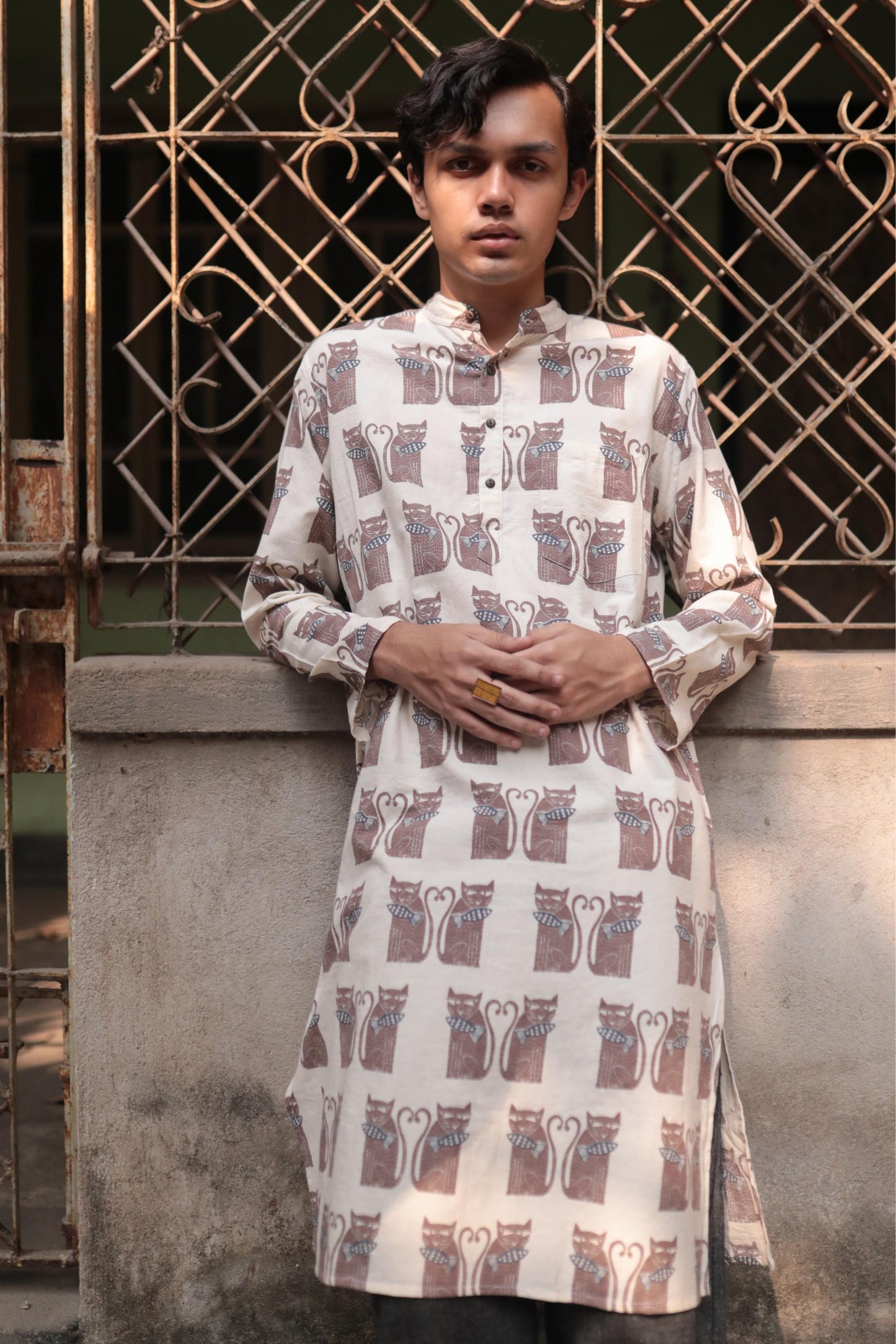 cat fish long kurta / full sleeve