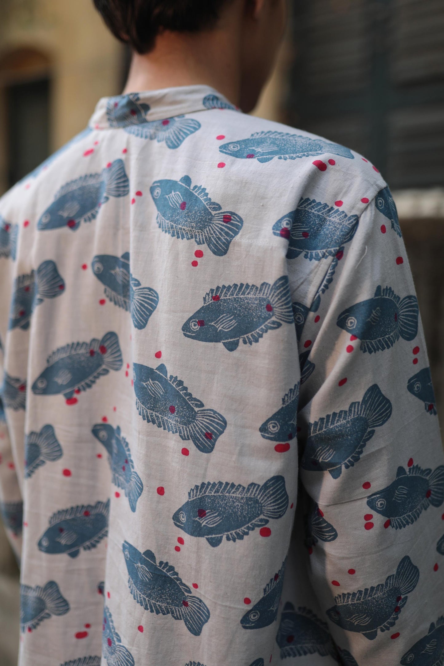 phish fish short Kurta - full sleeve