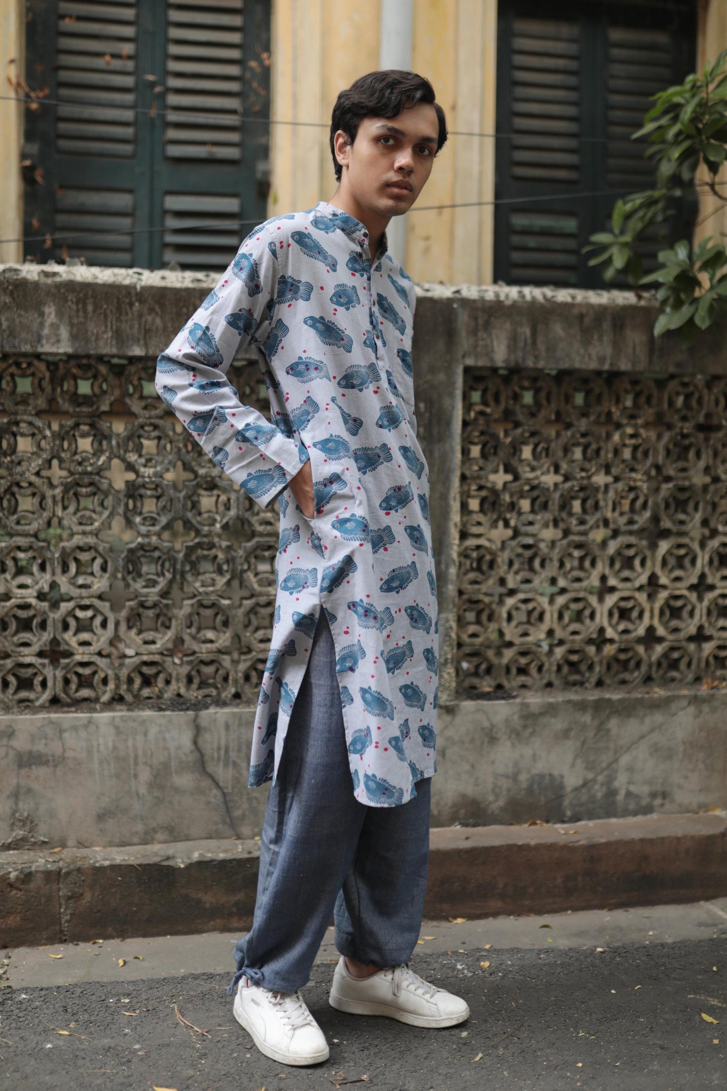 koi mach long kurta / full sleeve