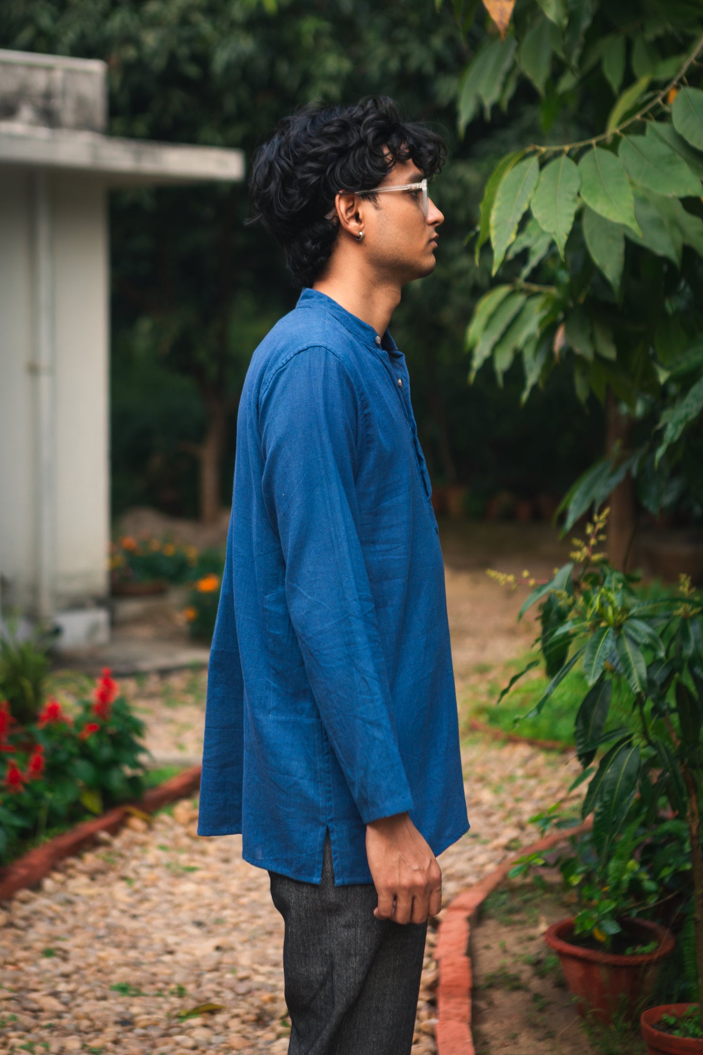 indigo kurta / short