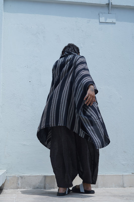 black striped kimono