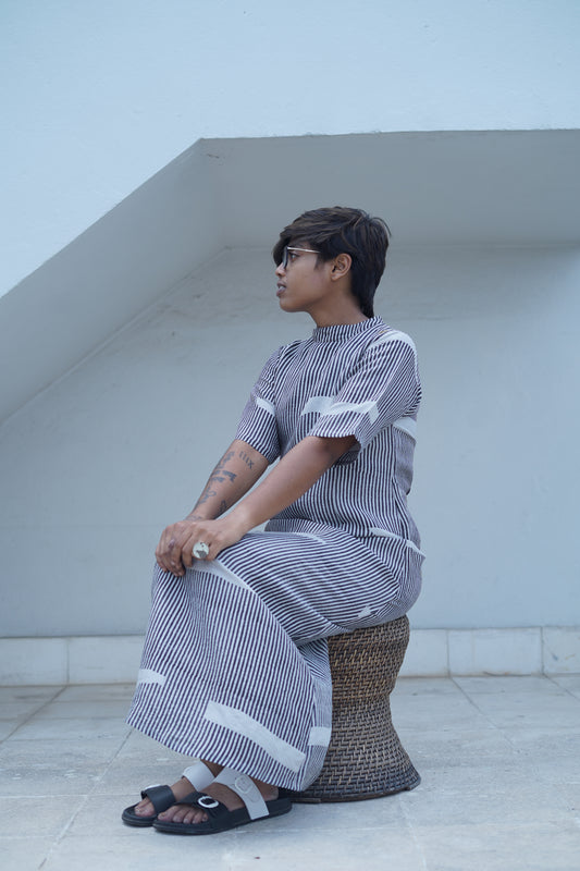 silk structured dress