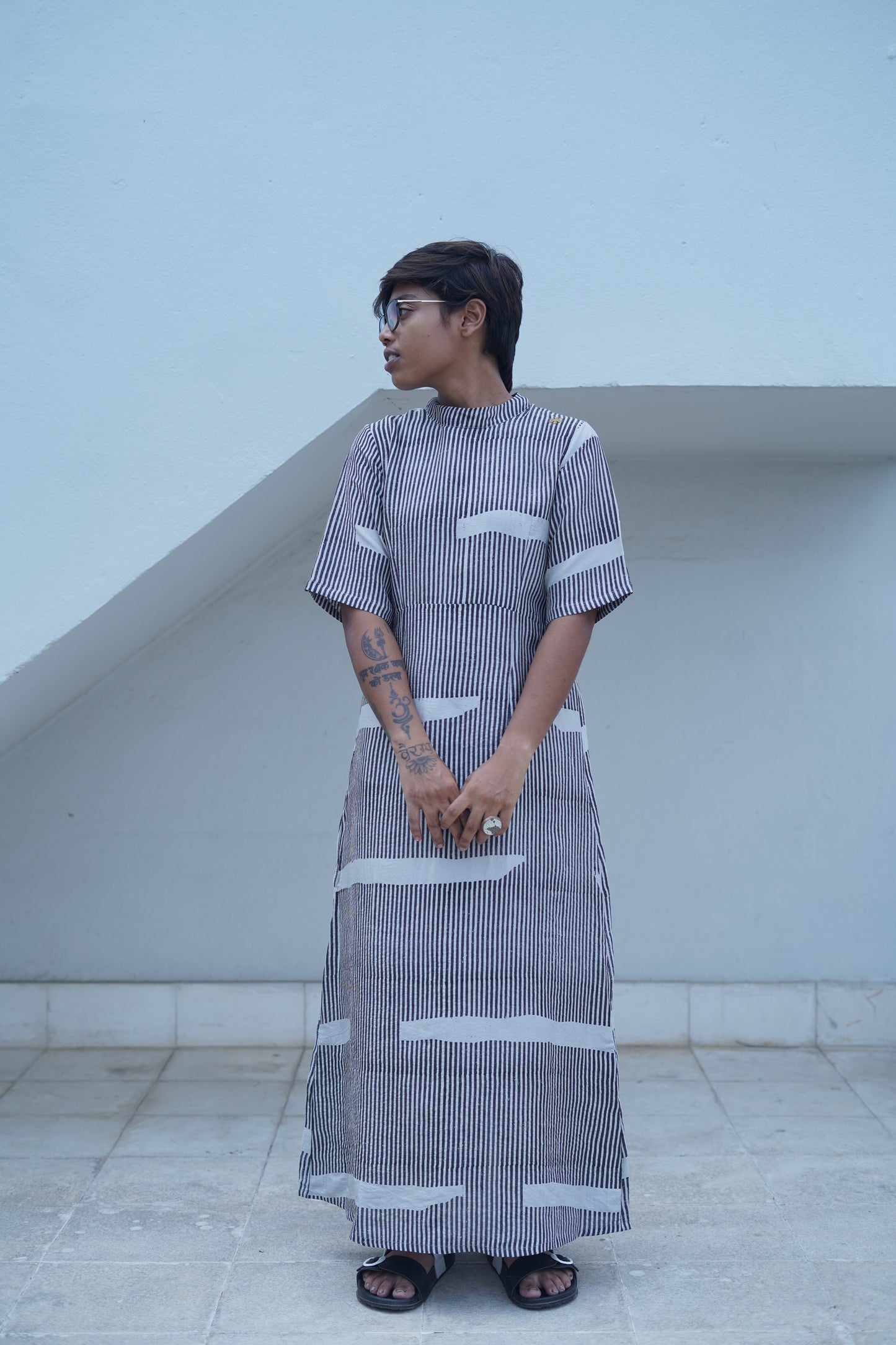 silk structured dress