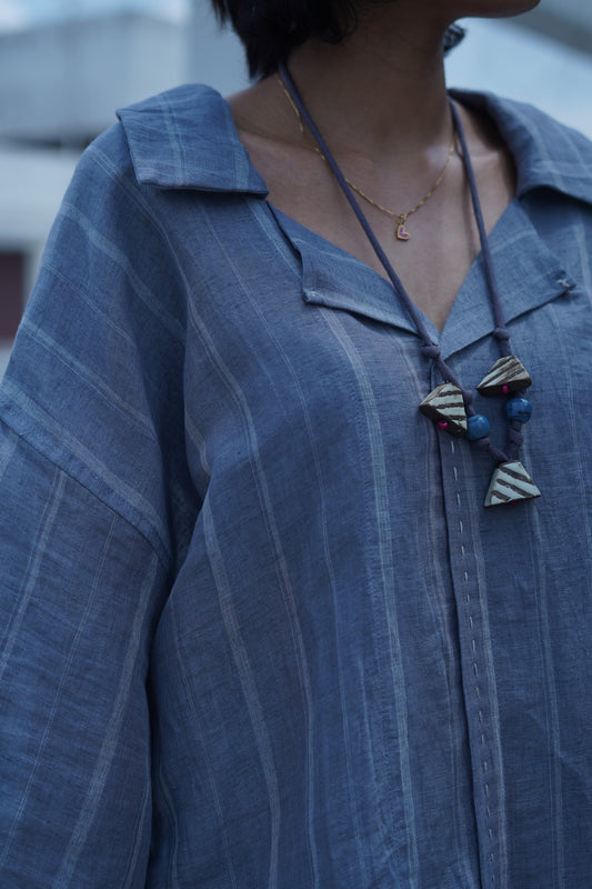 grey linen shirt