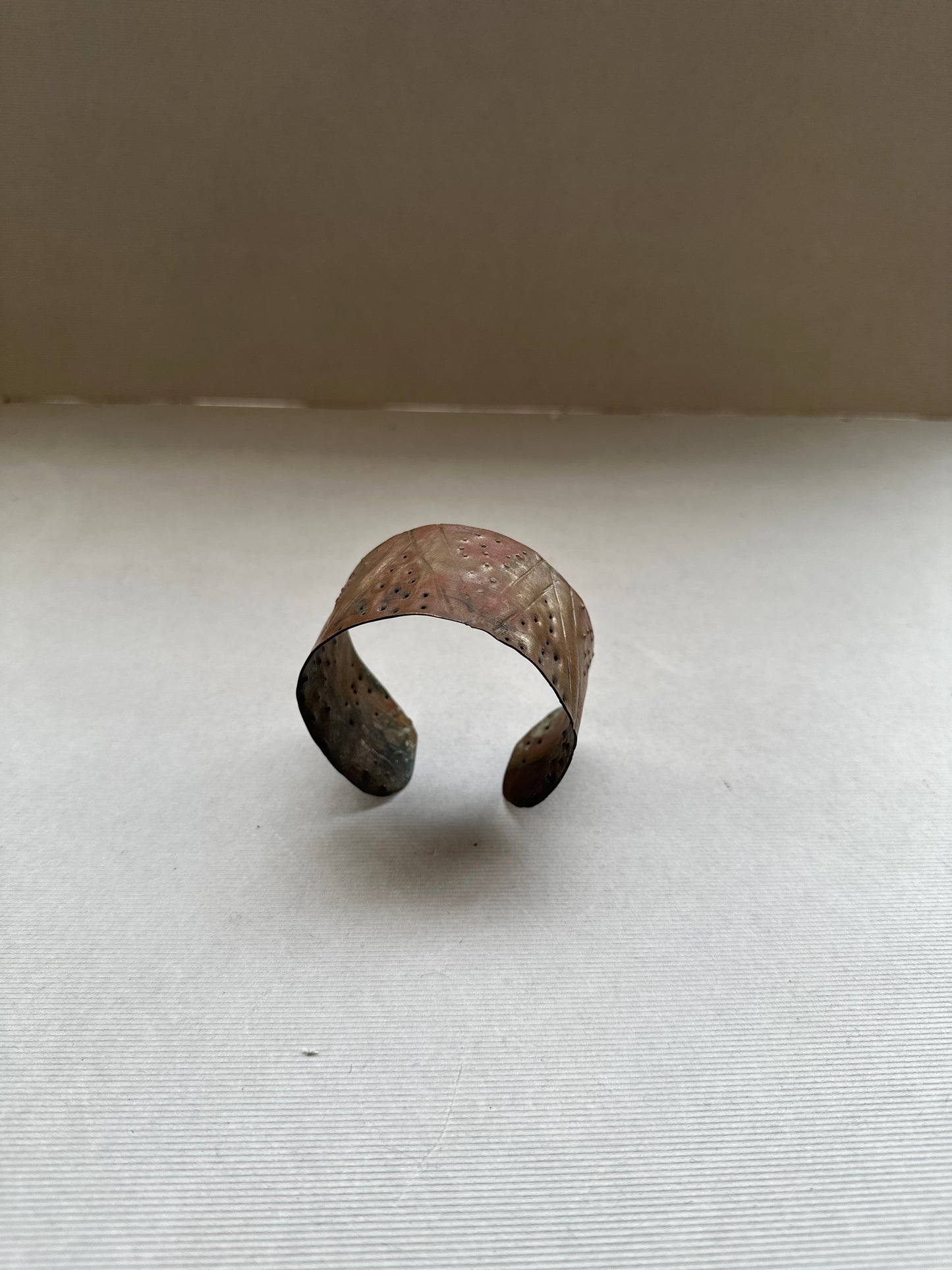 copper beaten base cuff