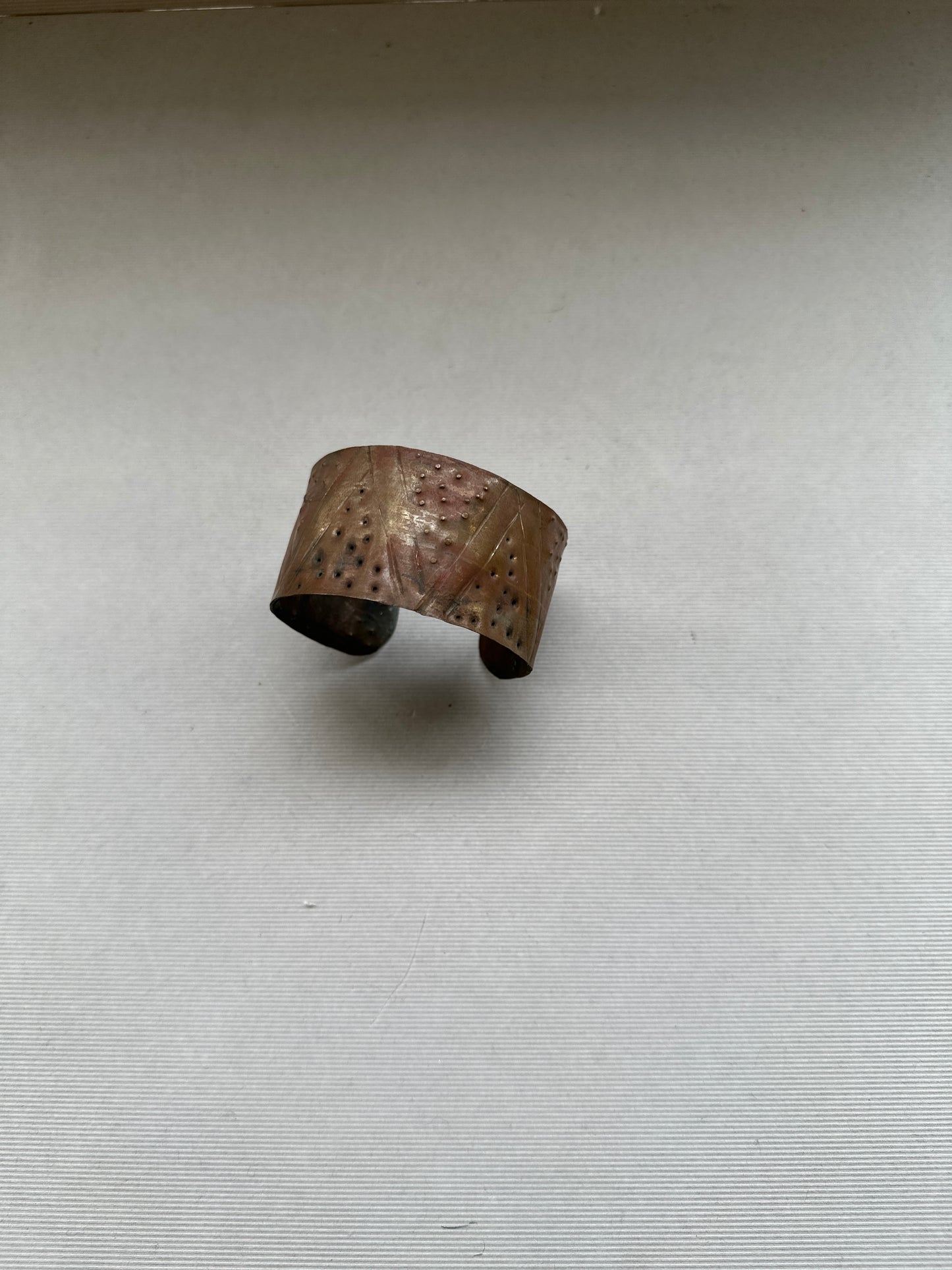 copper beaten base cuff