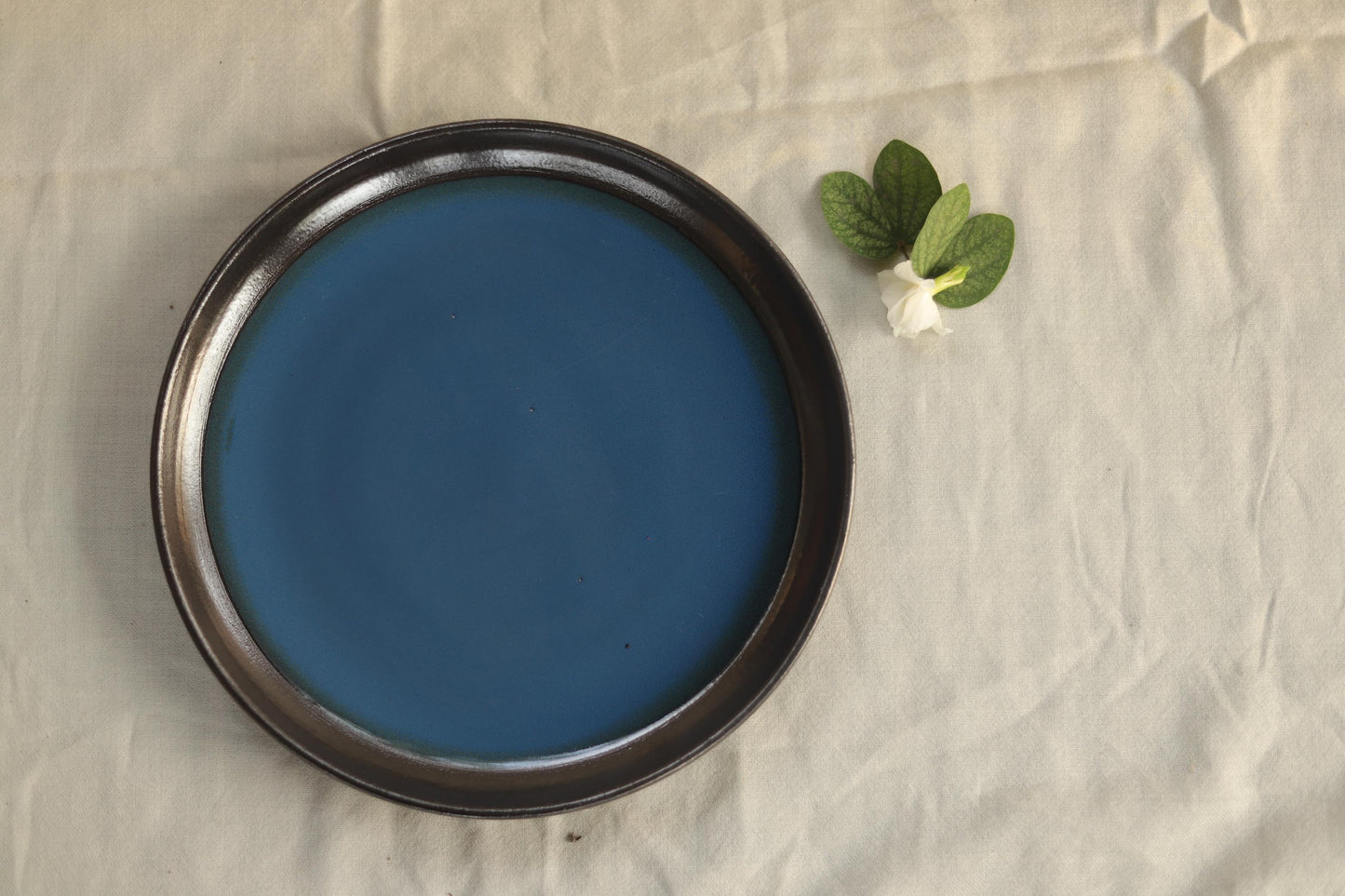 indigo blue dinner plate