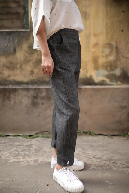 the denim pencil pants