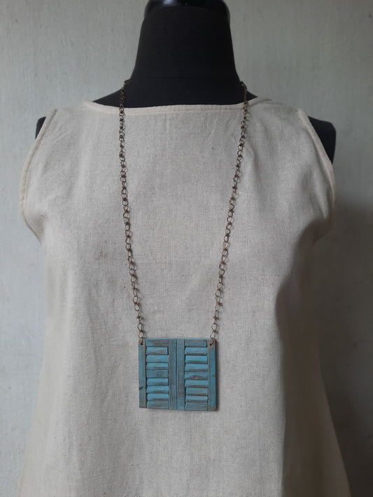turquoise window neckpiece