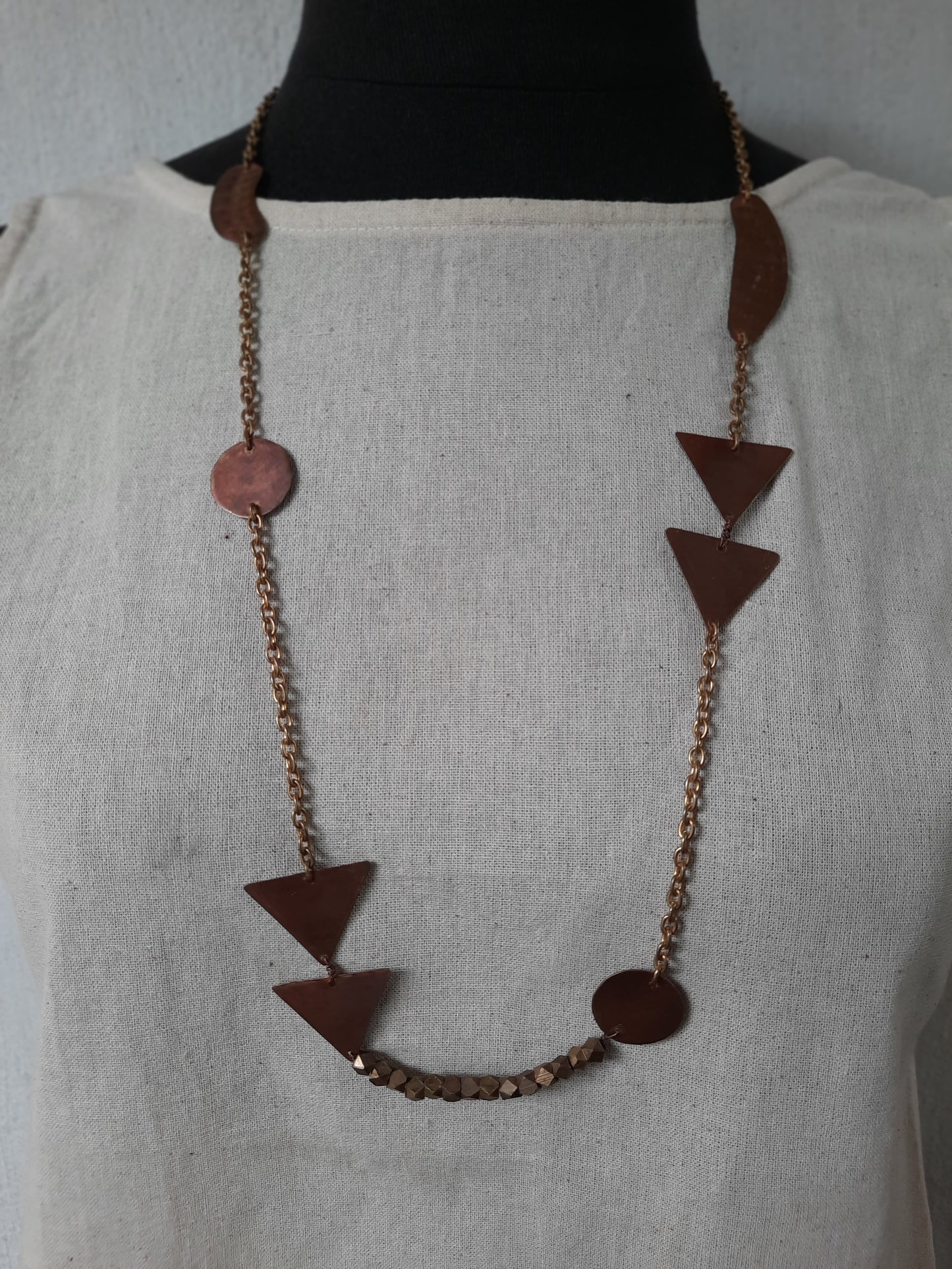 copper brass chain neckpiece