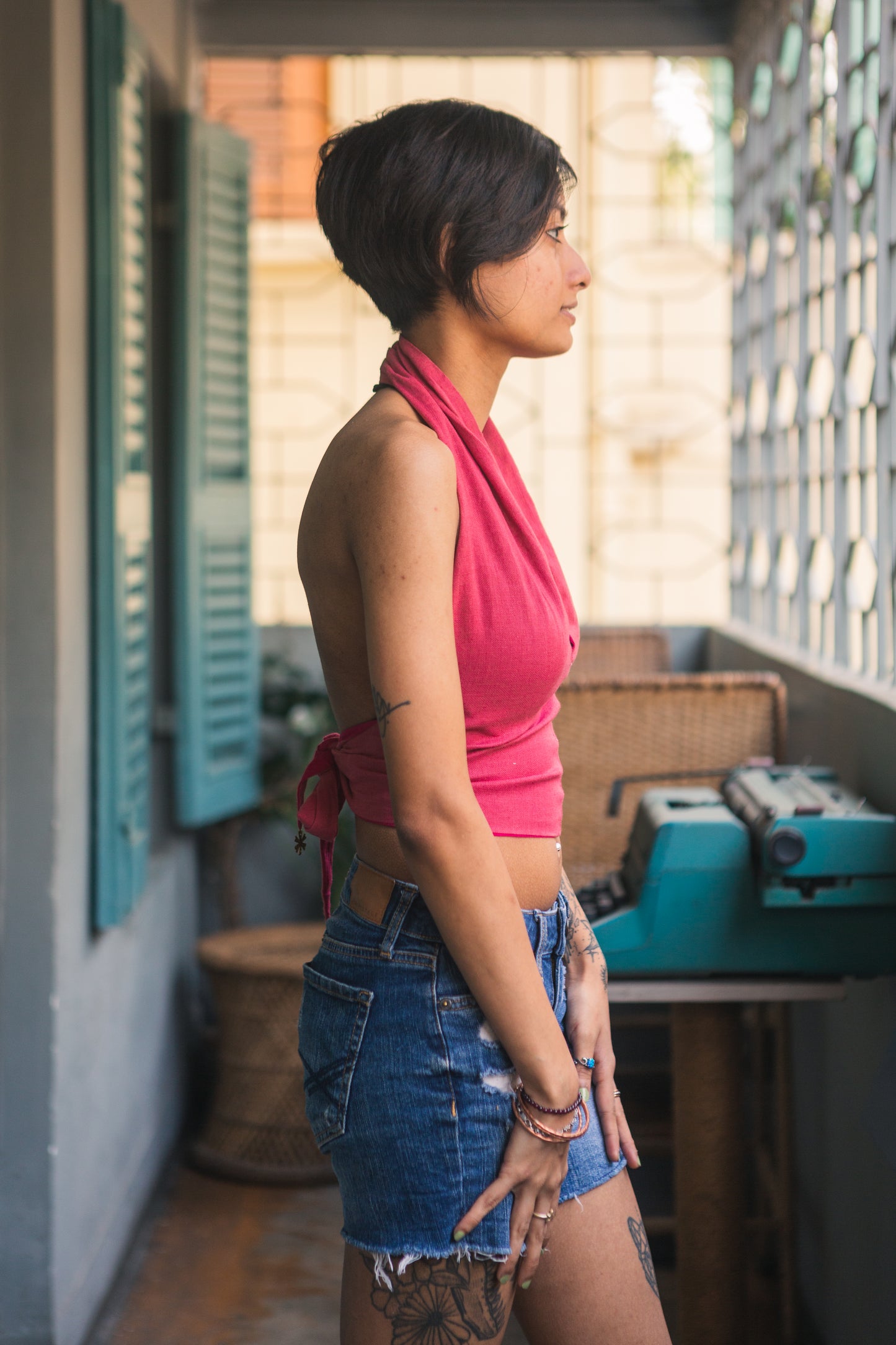 halter crop top