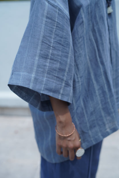 grey linen shirt