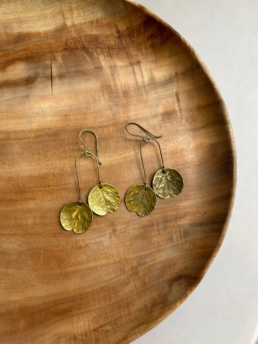 twin lotus earrings