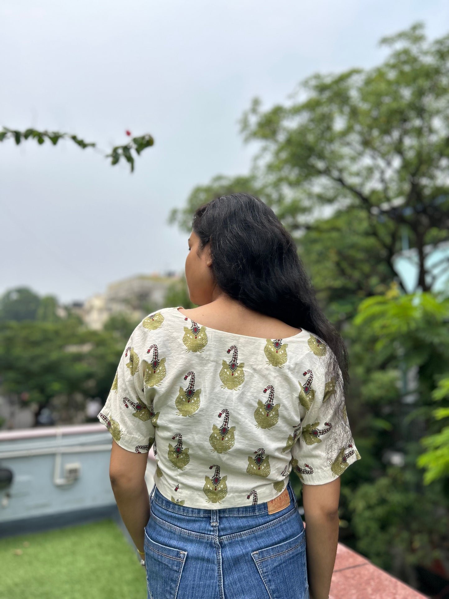 green bengal tiger blouse