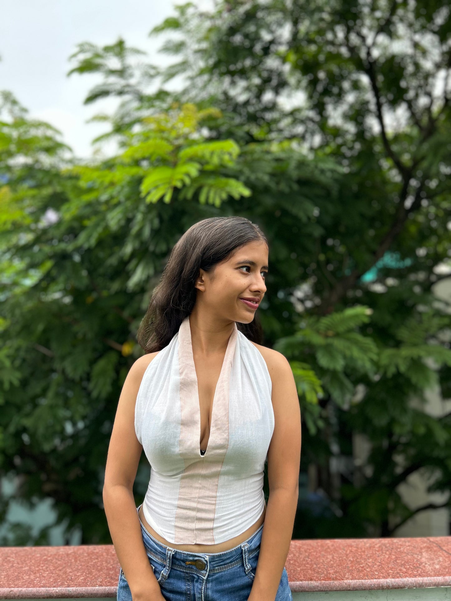 white halter top