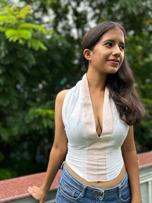 white halter top