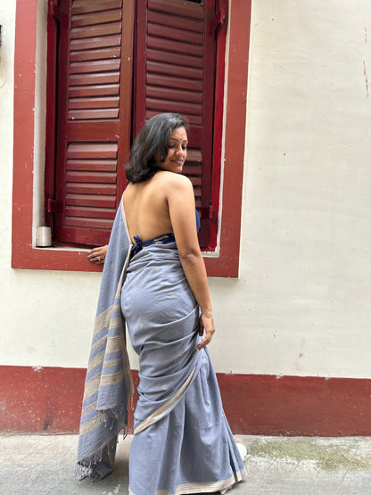grey bengal bhujodi saree