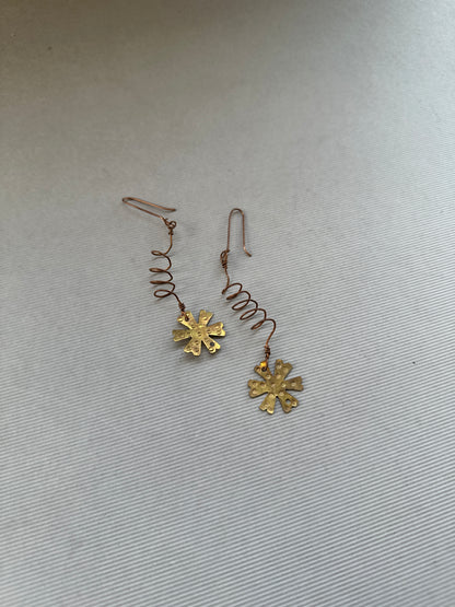 shuli phool brass earrings