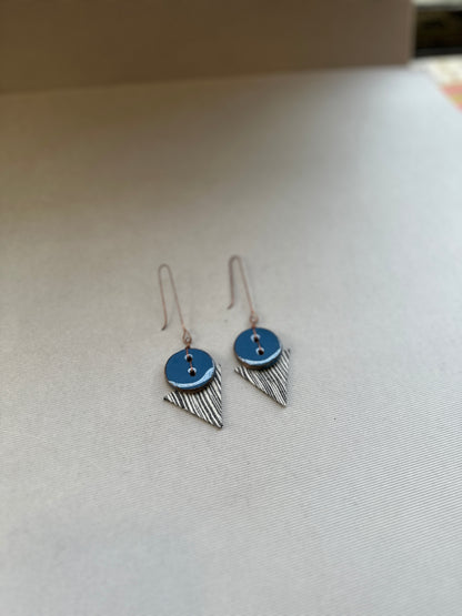 cera fabric triangular earrings