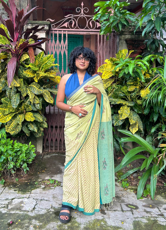 shuili parrot saree