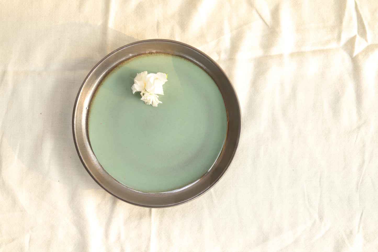 sage green quarter plate