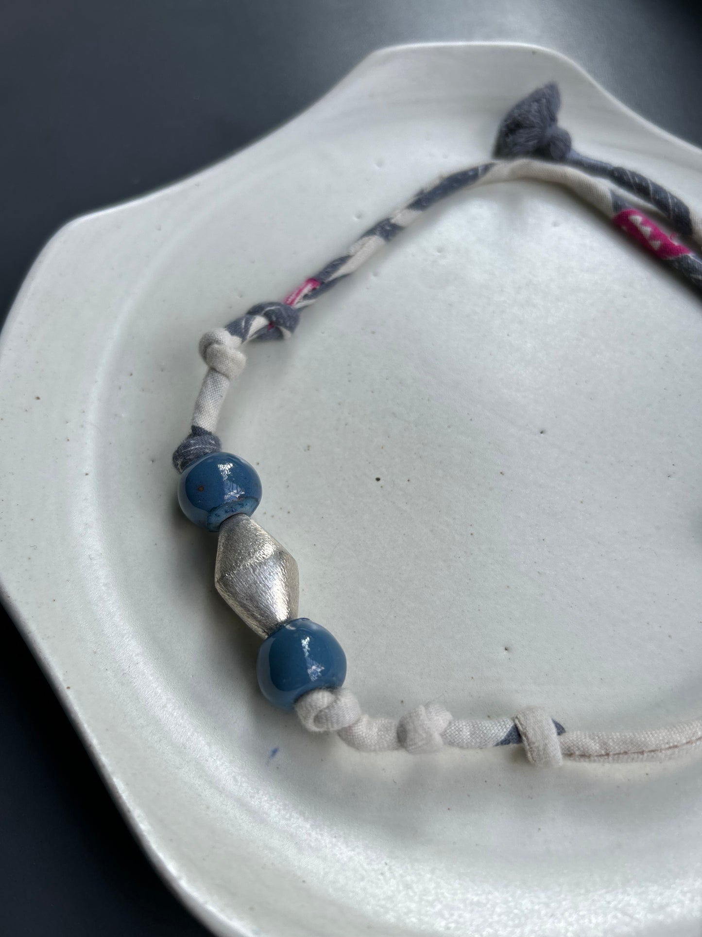 grey fluff bracelet