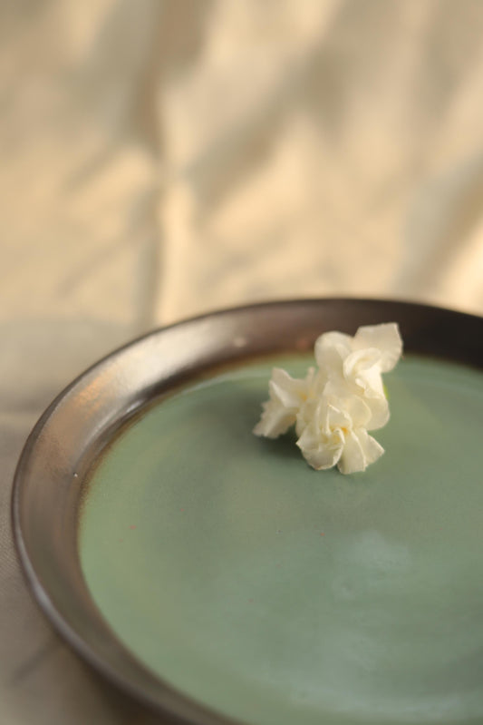 sage green quarter plate