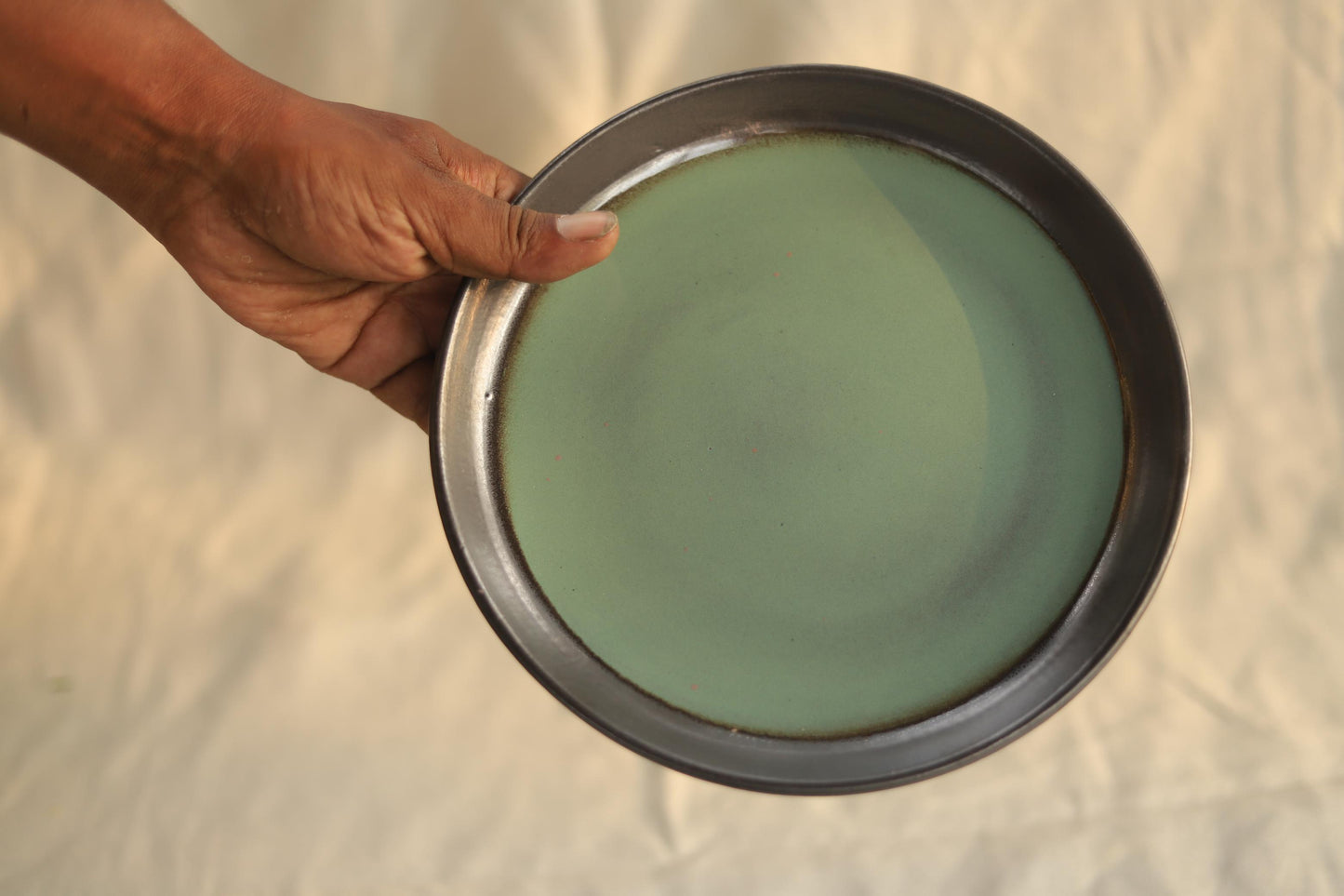 sage green quarter plate