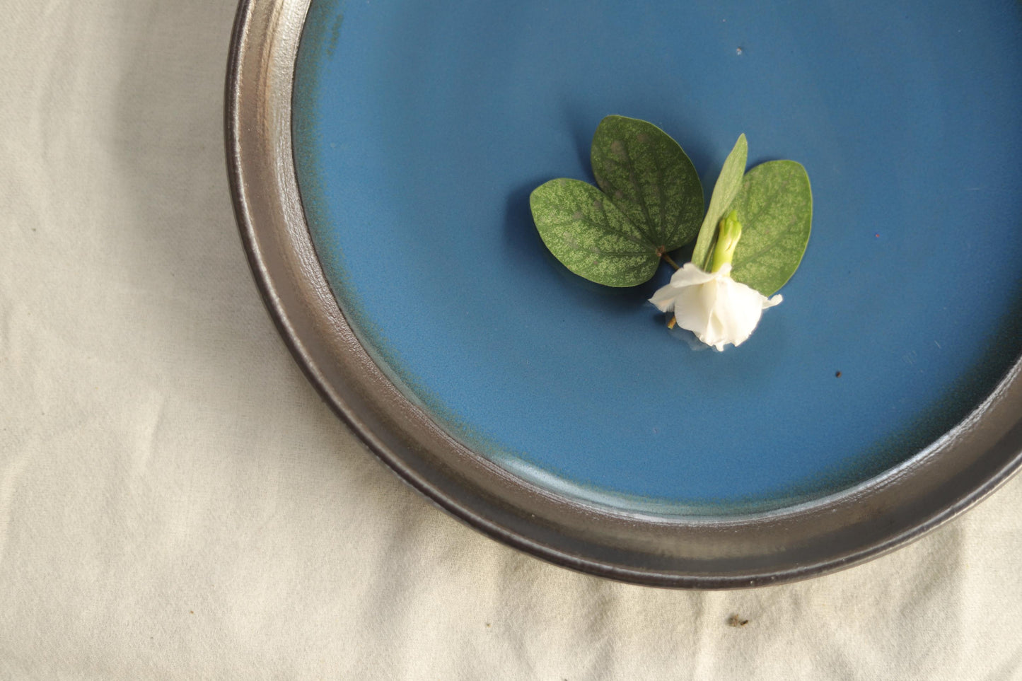 indigo blue dinner plate