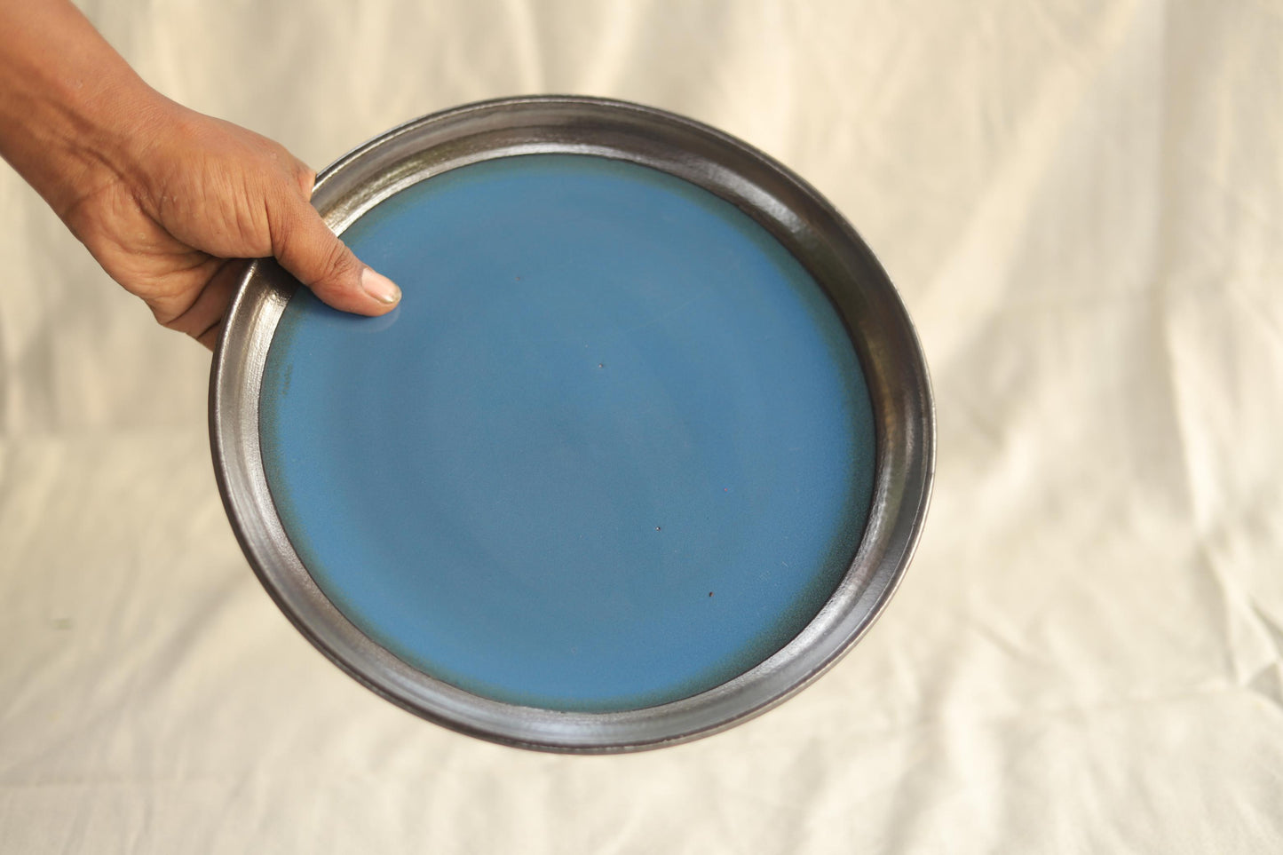 indigo blue dinner plate