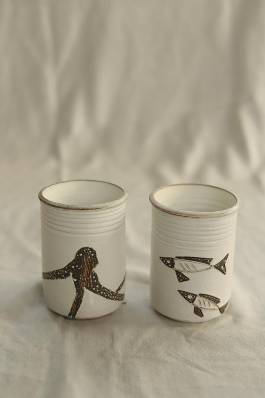 fish motif tumbler