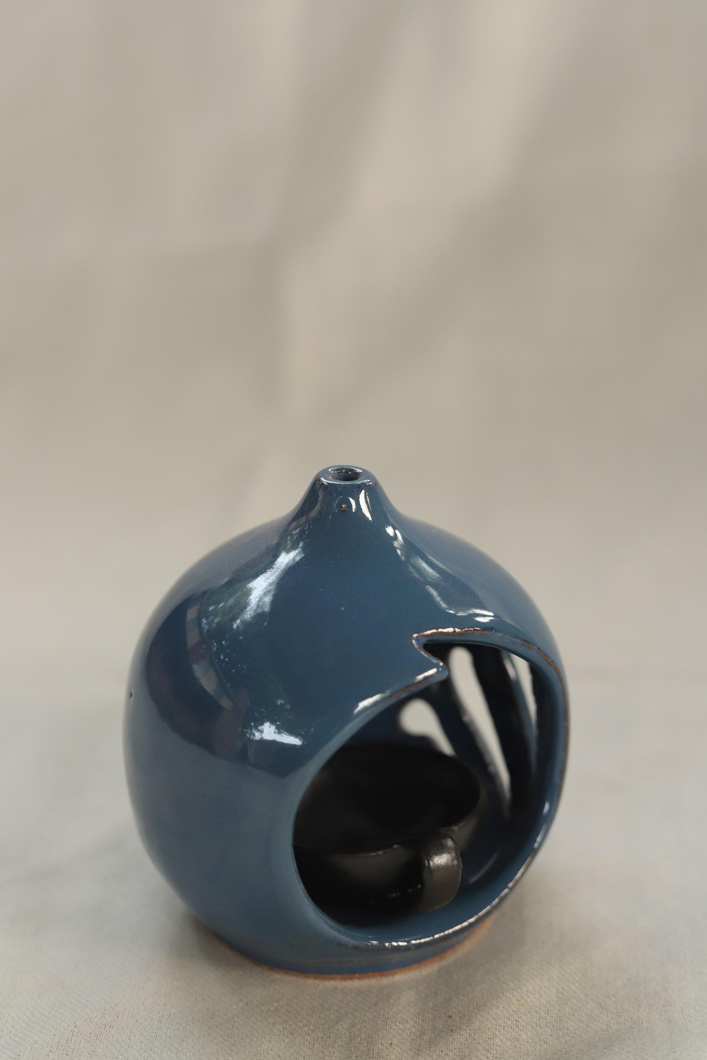 indigo blue hanging tea lamp