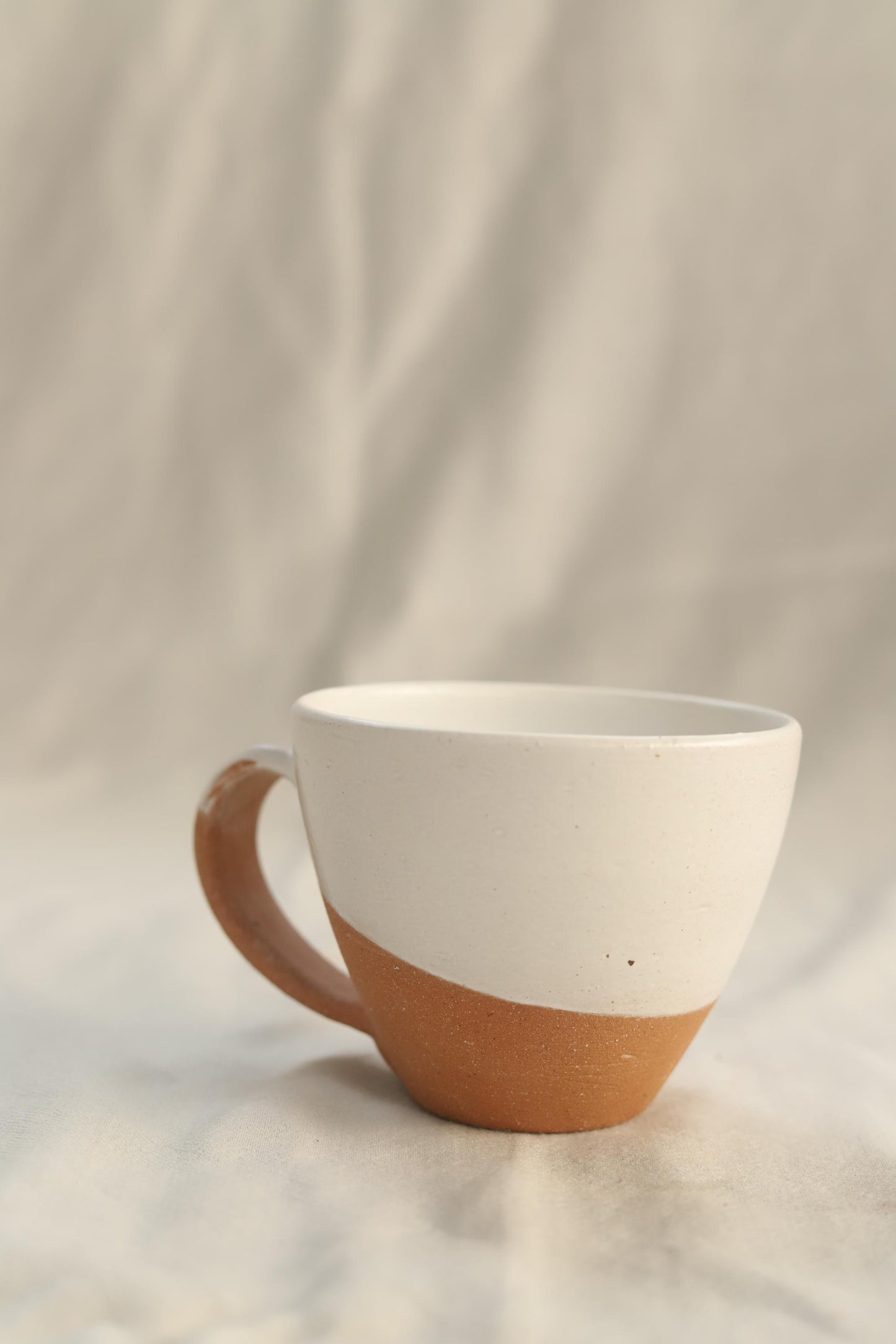 terracotta white espresso mug