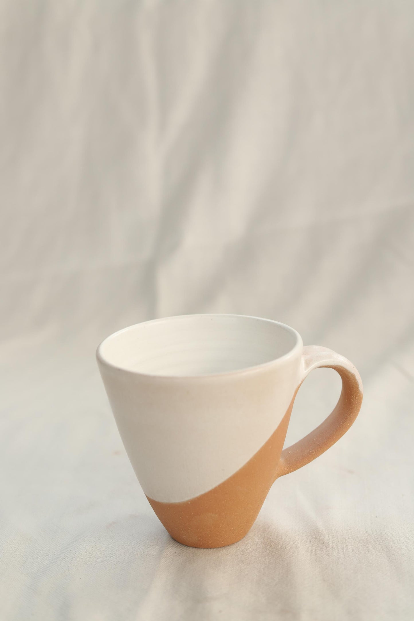 terracotta white cappuccino mug