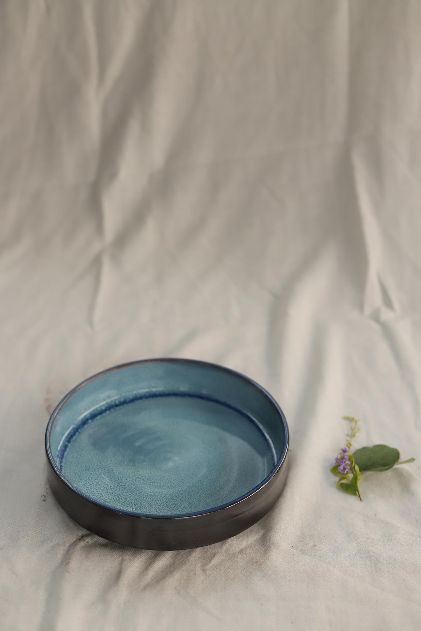 indigo textured bowl - medium