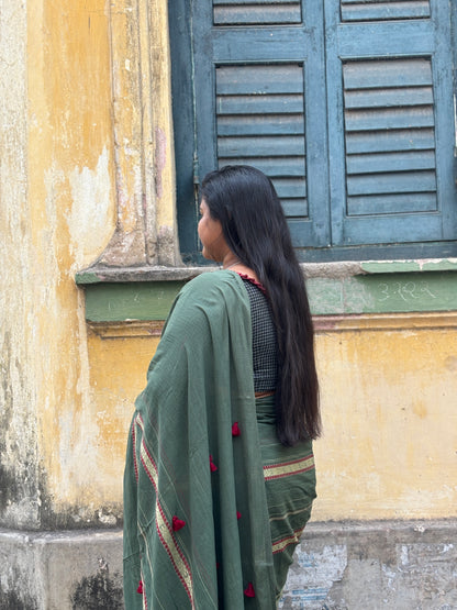 green kodom saree
