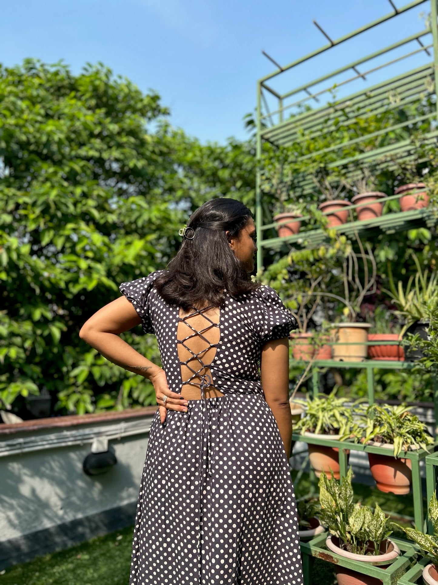 batik polka katakuti dress