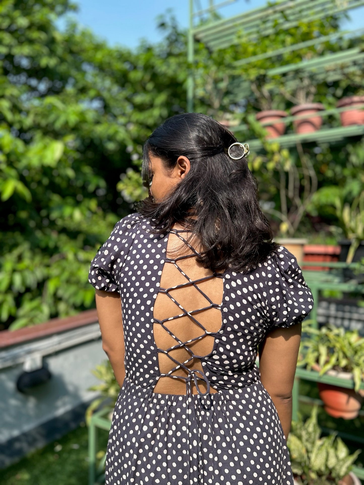 batik polka katakuti dress